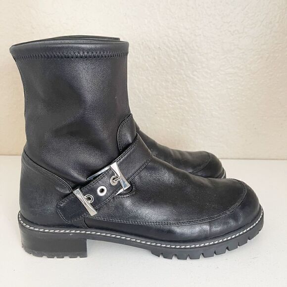 STUART WEITZMAN neoprene Lug Sole Ankle Boots (Size 8 B) - Picture 4 of 12